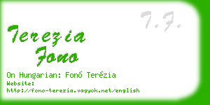 terezia fono business card